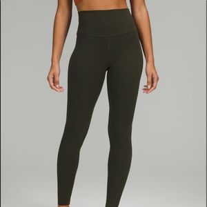 lululemon olive green align leggings 28” size 4